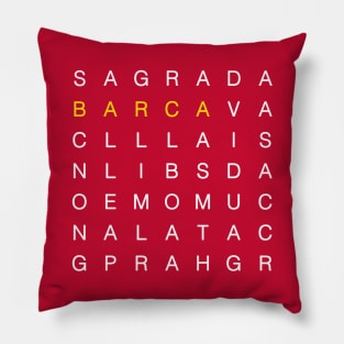 Barcelona Crossword Pillow