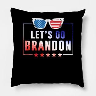 Let's Go Brandon Conservative Anti Liberal US Flag Pillow