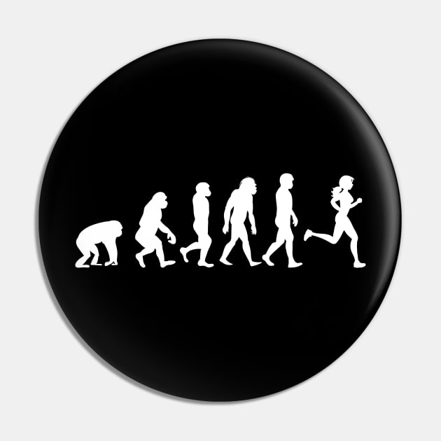 Minimalistic Running Evolution Jogging Girls Pin by Shirtbubble