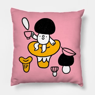 Funny mushroom character Pillow