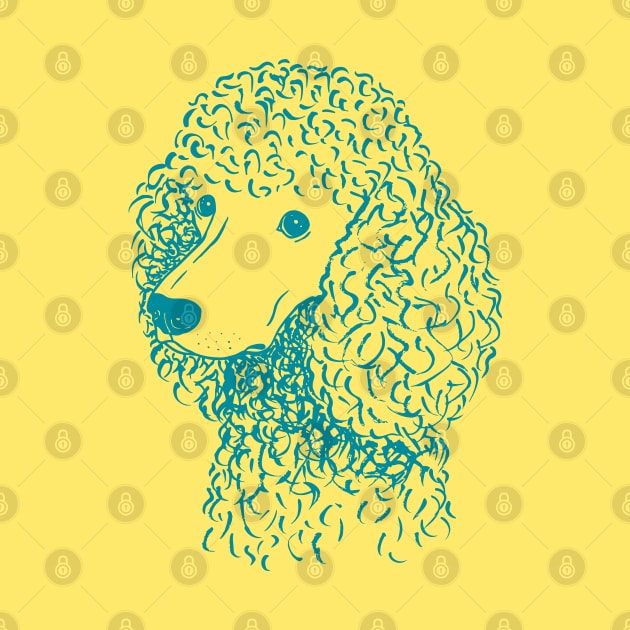 Poodle (Yellow and Teal) by illucalliart