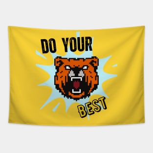 Unleash Your Potential: Embrace 'Do Your Best' - Wisdom Inspired by a Bear Tapestry