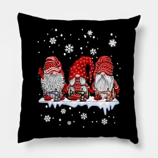 Gnomes Sewing And Quilting Christmas Pillow