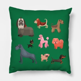 dog breed collection Pillow
