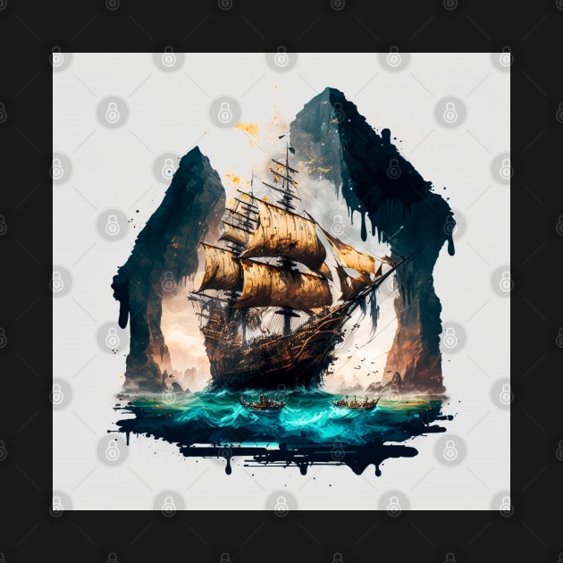 Pirate Ship - the goonies by Buff Geeks Art