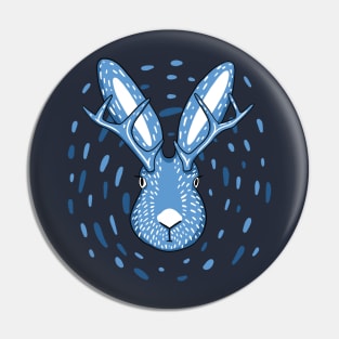 Jackalope Artwork Pin