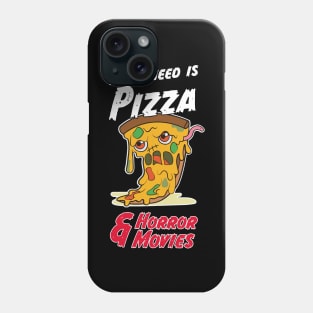 Halloween Party Gift For A Horror Movie And Pizza Phone Case