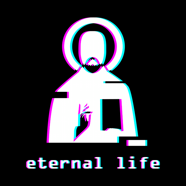 Eternal Life - Jesus Vaporwave Aesthetic by Wizardmode