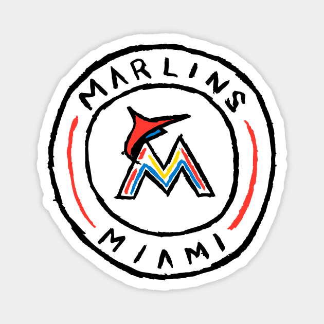 Miami Marliiiins Magnet by Very Simple Graph