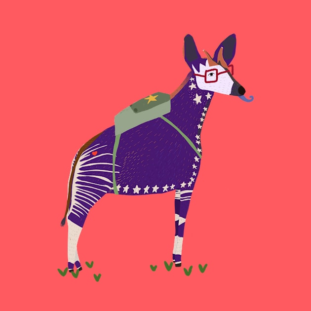 Purple Okapi by Kathy Osborne Studio