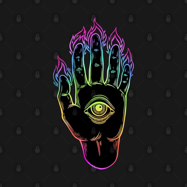 Mysterious Eye. Magic Hand by OccultOmaStore