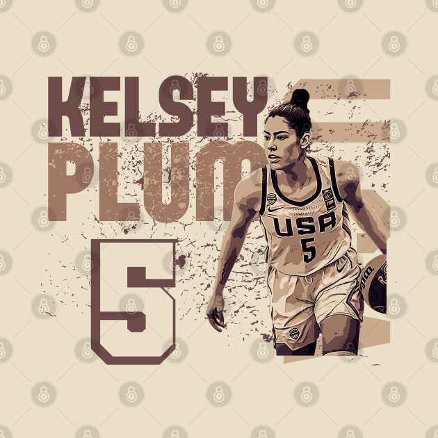 kelsey plum | Brown | Vintage | Wnba | USA by Aloenalone