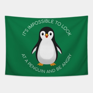 it's impossible to look at a penguin and be angry Tapestry