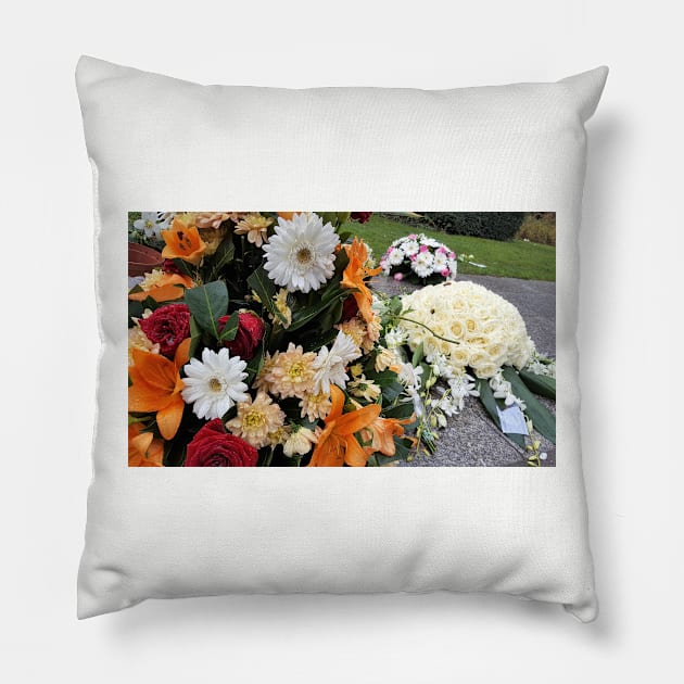 Paris Fall Flowers Pillow by BlackBeret