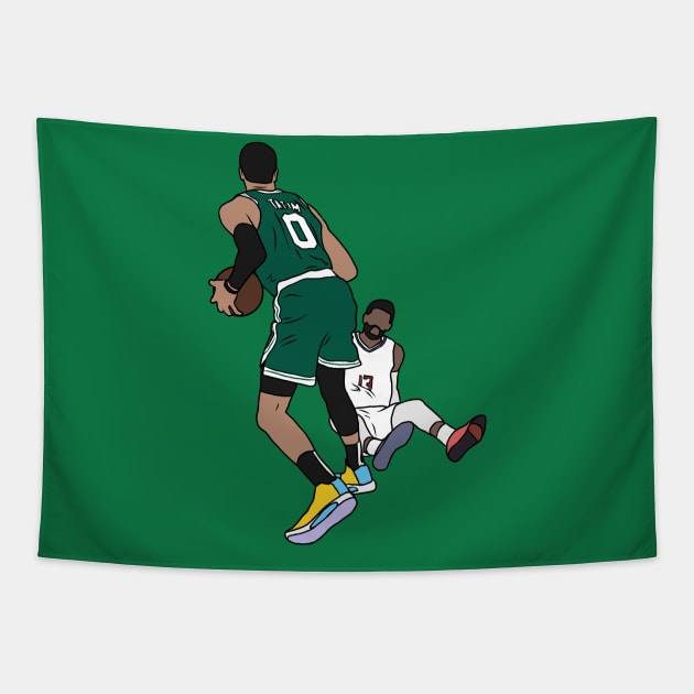 Jayson Tatum Crosses Over Paul George Tapestry by rattraptees