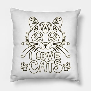 I love cats Pillow