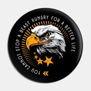 Golden Eagle with Stars and Quote Pin