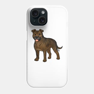 Dog - American Staffordshire Terrier - Natural Brown Brindle Phone Case