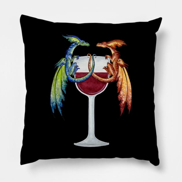 A Toast To Us Pillow by AmyBrownArt