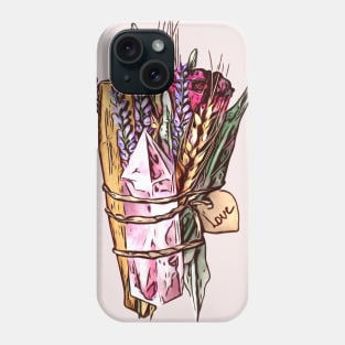 Pagan herbs. Smudging stick Phone Case