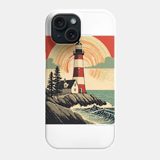 Coastal Beacon at Sunset Vintage Retro Phone Case