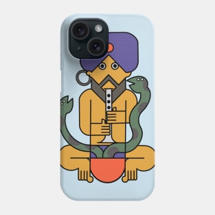 El Fakir - Retro Snake Charmer Illustration Design Phone Case