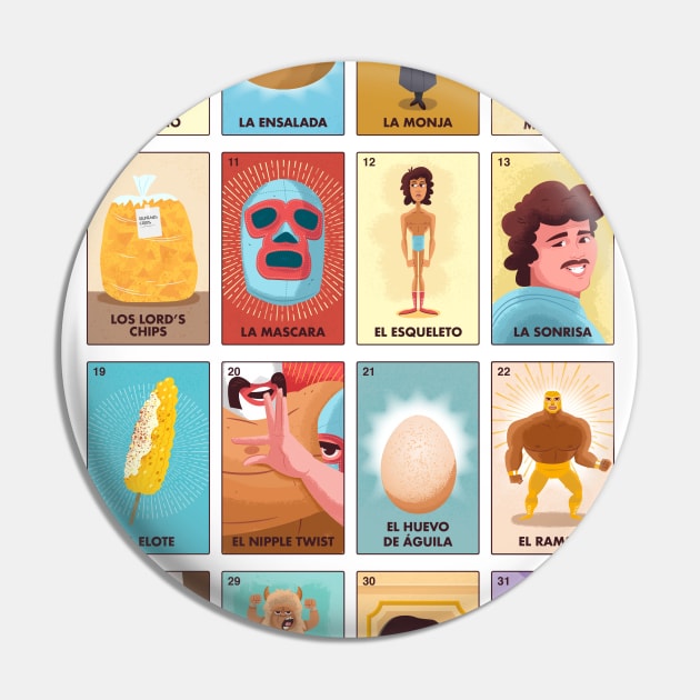 Nacho Daddy's Lotería Pin by TanoshiBoy