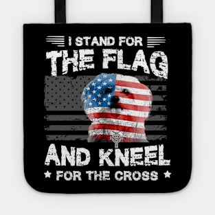 Maltese Dog Stand For The Flag Kneel For Fallen Tote