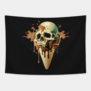 Ice Cream Skull Tapestry