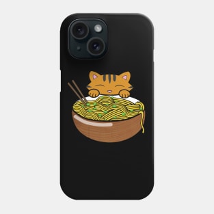 Cute Tiger Eating Ramen Noodles Phone Case