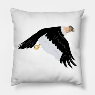 Andean Condor in Flight Retro Pillow