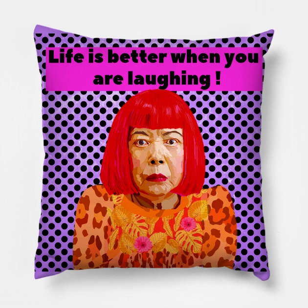 yayoi kusama Laughing Pillow by Lynndarakos