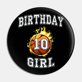 10th Birthday basketball 10 years old Pin