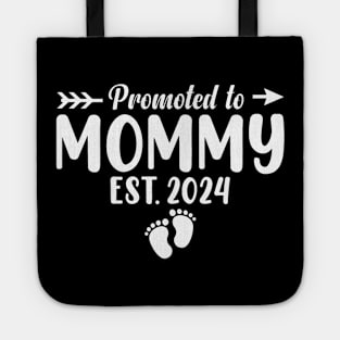 Womens Promoted To Mommy 2024 Soon To Be Mommy Leveled Up To Mommy Tote