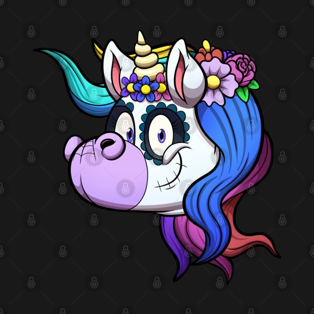 Day Of The Dead Unicorn by TheMaskedTooner