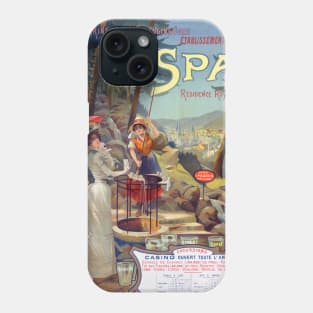 Spa Belgium Vintage Railroad Poster 1900s Phone Case