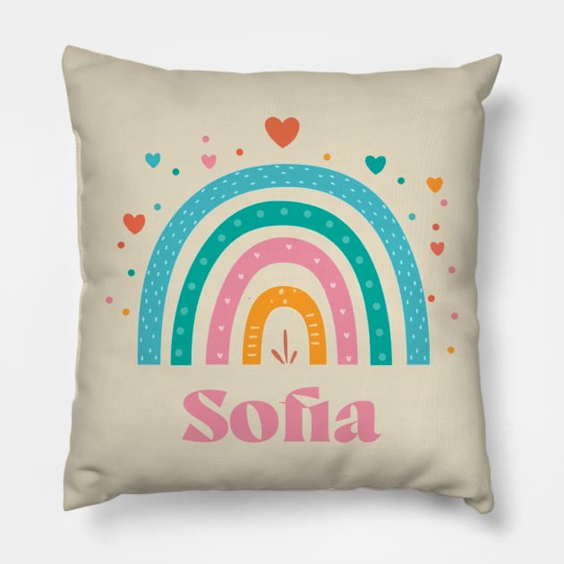 Hand Name Written Of Sofia Pillow by CnArts