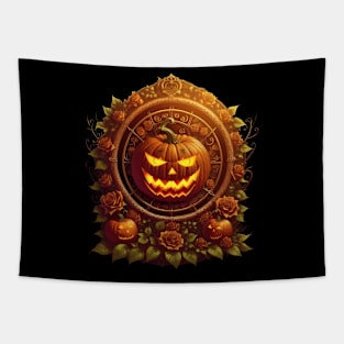 Pumpkin and roses for Halloween Tapestry