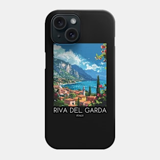 A Pop Art Travel Print of Riva del Garda - Italy Phone Case