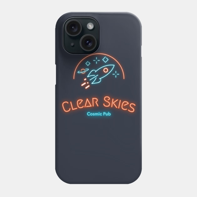 Clear Skies Cosmic Pub Phone Case by TenkenNoKaiten