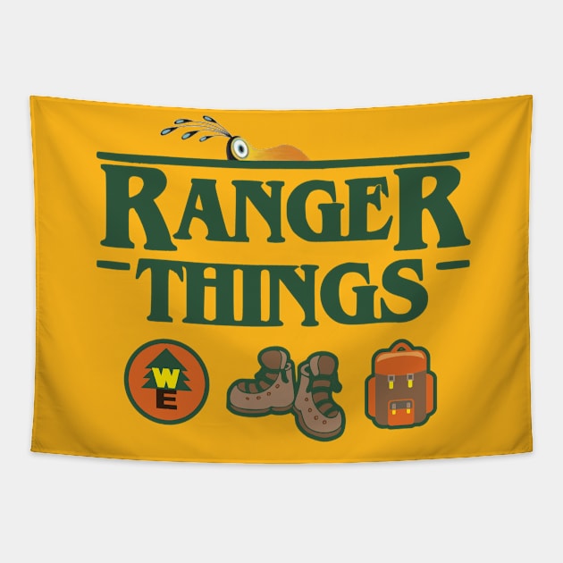 Up Ranger Things - Stranger Things Tapestry by ThisIsFloriduhMan