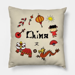 China symbols design Pillow