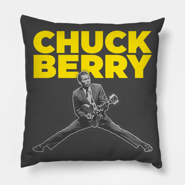 Chuck Berry :: King of Rock n Roll Icon FanArt Pillow by darklordpug