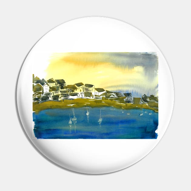 Mediterranean Seascape at Dawn Pin by WaterGardens