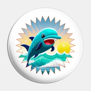 Dolphin jumping Pin