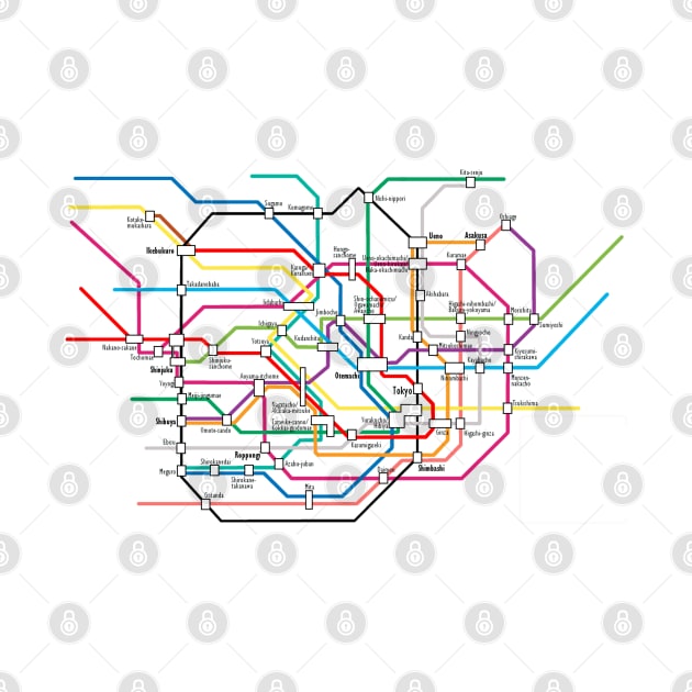 Tokyo Subway Map by Contentarama