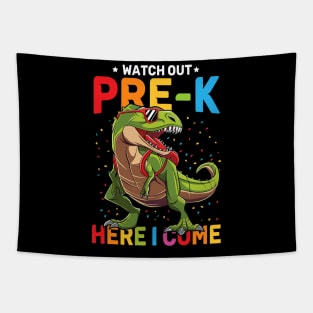 Watch Out Pre-K Here I Come Dinosaur Back to School Tapestry