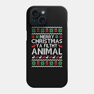 merry christmas ya filthy animal Phone Case