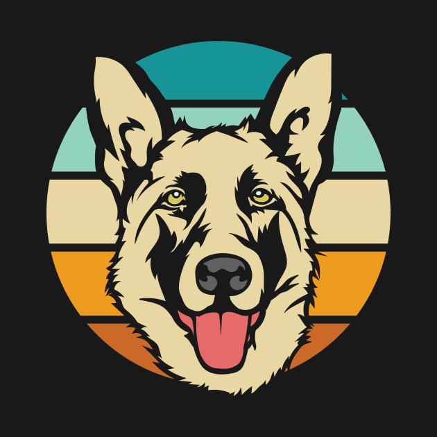 German Shepherd Retro Style Design by Cup of Tee