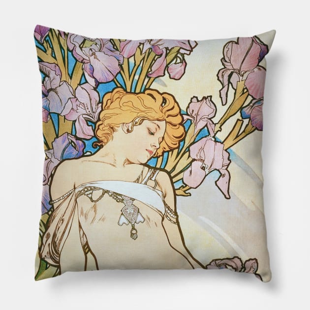 Iris, flower personified Pillow by UndiscoveredWonders